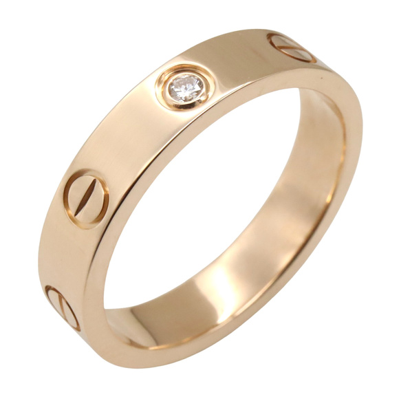 CARTIER 18k Gold Diamond Love Ring - Picture 1 of 7